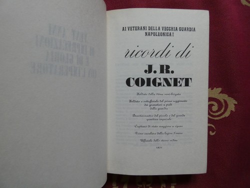 Coignet ricordi veterani - coignet,